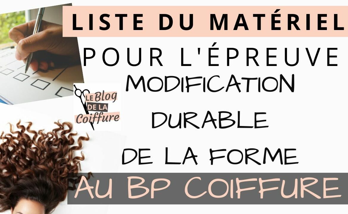 Liste Du Matériel Pour L'épreuve Modification Durable De La Forme Au BP ...